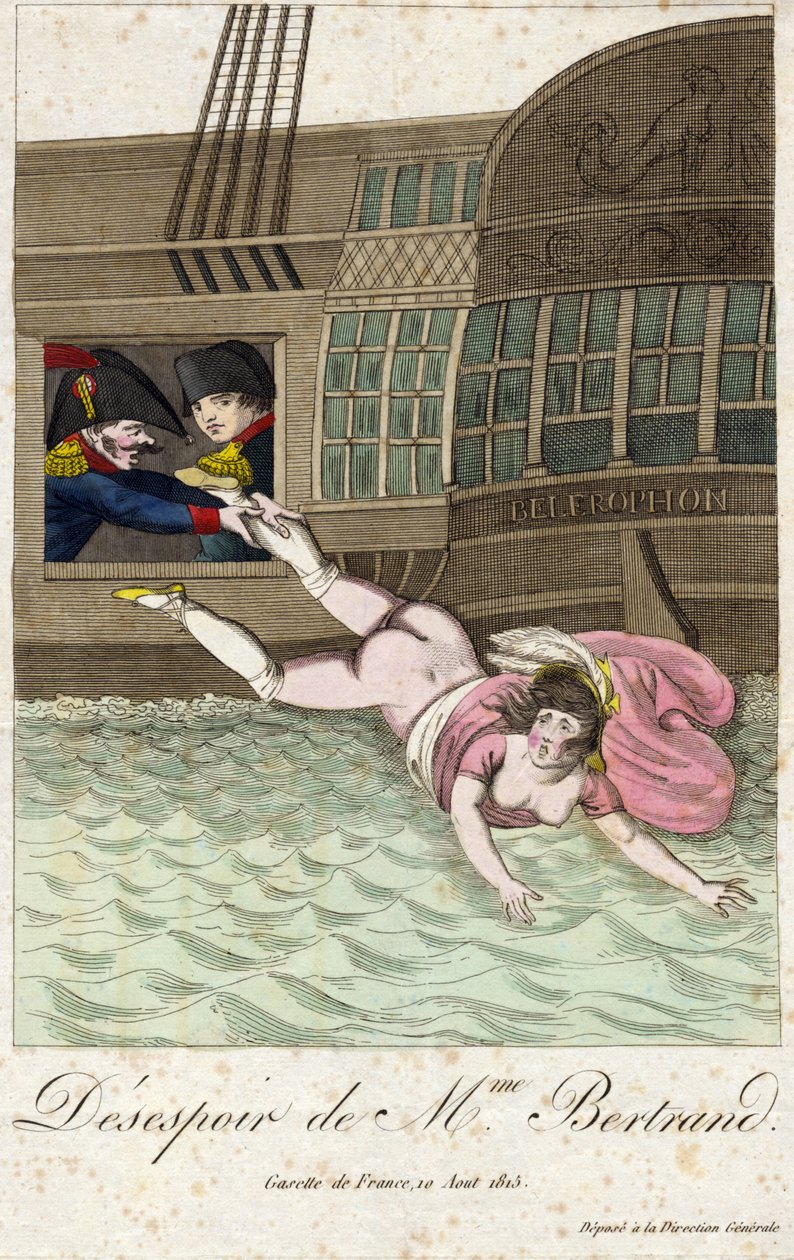 DESPERATION AF FRU BERTRAND 1815 (gravering) af Unbekannter Künstler