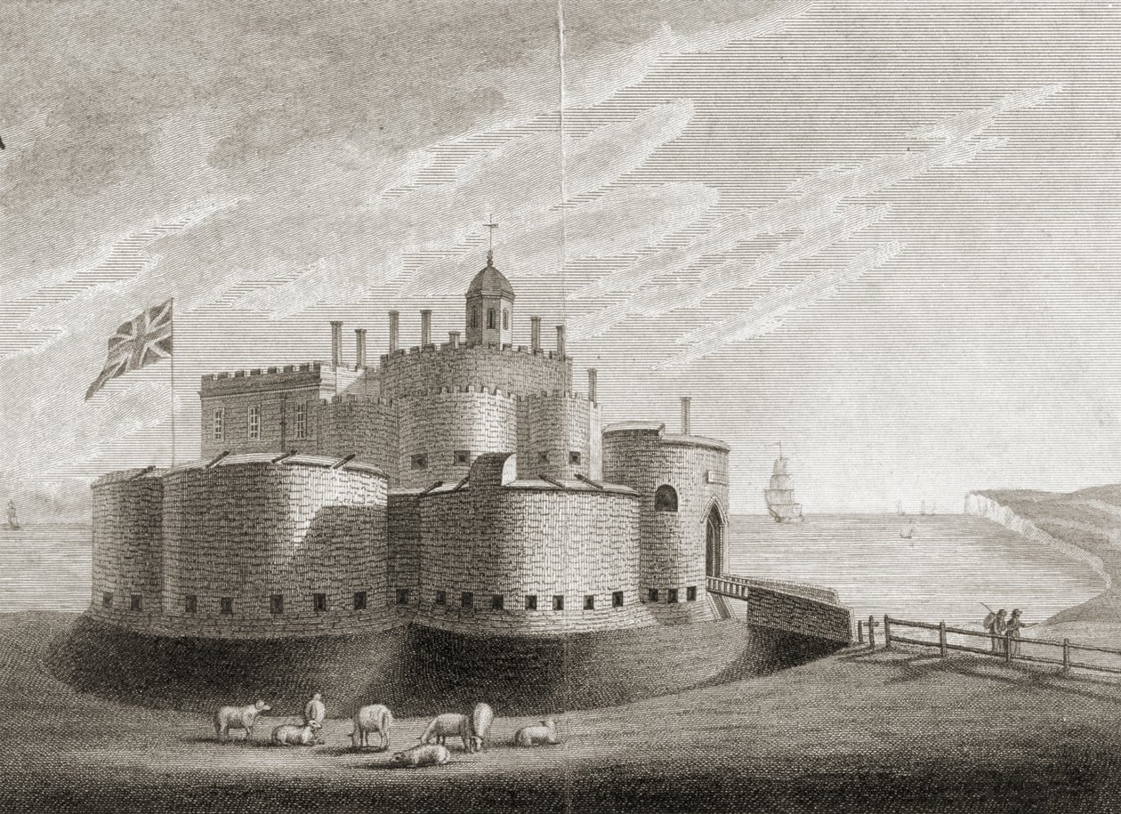 Deal Castle (gravering) af Unbekannter Künstler