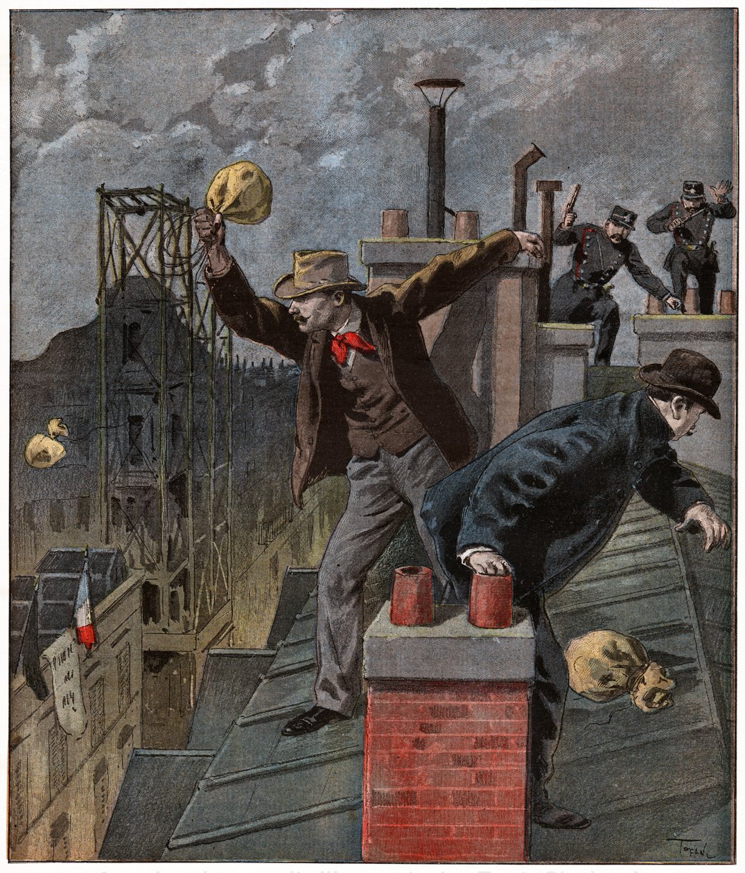 Ekstrem højre under Dreyfus-sagen. 1899 (gravering) af Unbekannter Künstler