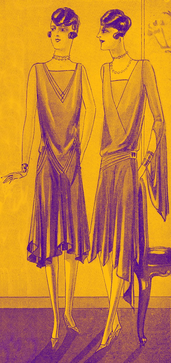 Mode: middagskjoler i foråret 1928 af Unbekannter Künstler