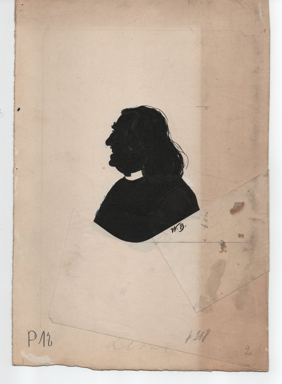 Franz Liszt (1811-1886) (ca. 1850, silhuet) af Unbekannter Künstler