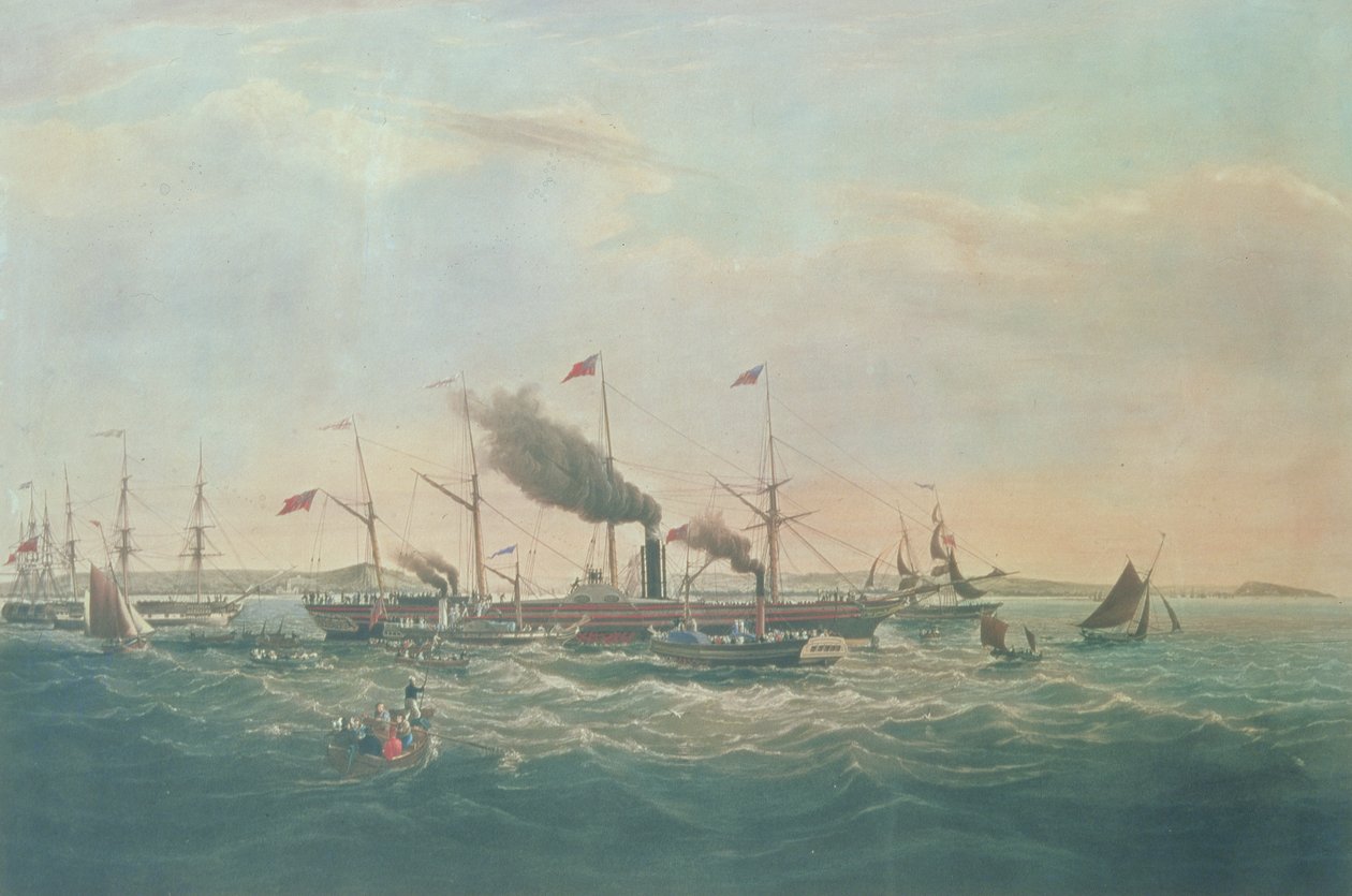 Great Western dampskib (litho) af Unbekannter Künstler