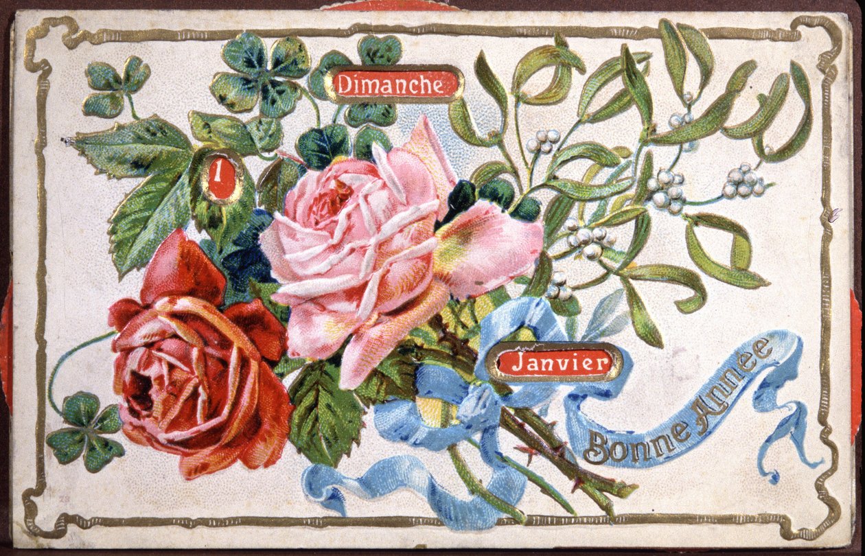Blomster til et godt år, begyndelsen af det 20. århundrede (postkort) af Unbekannter Künstler