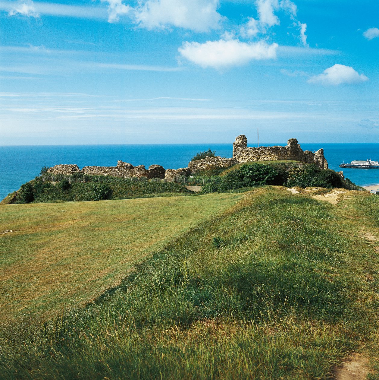 Hastings Castle, East Sussex, Storbritannien af William M. Timlin