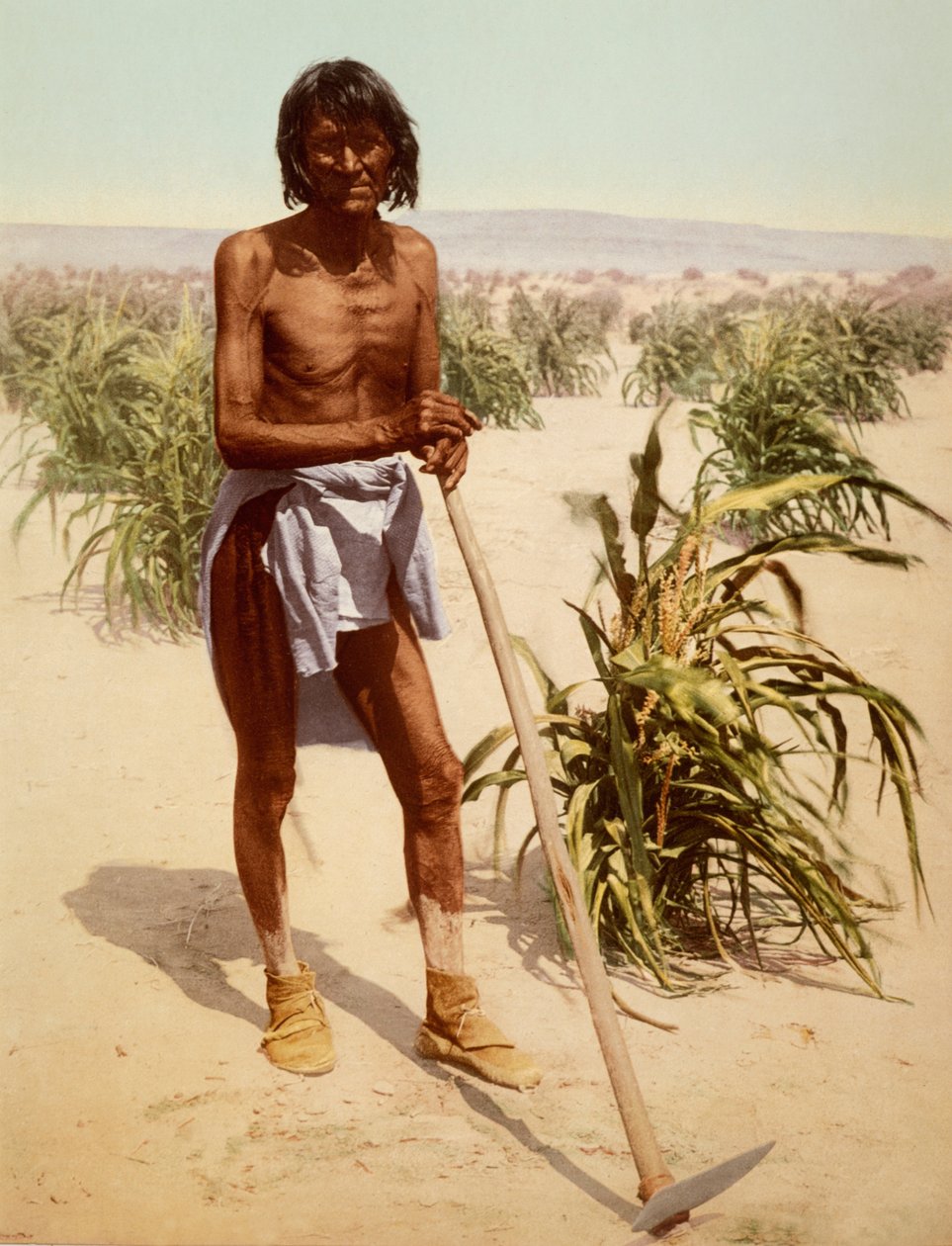 Hopi Man With A Hoe, Arizona af Nicolas Liez