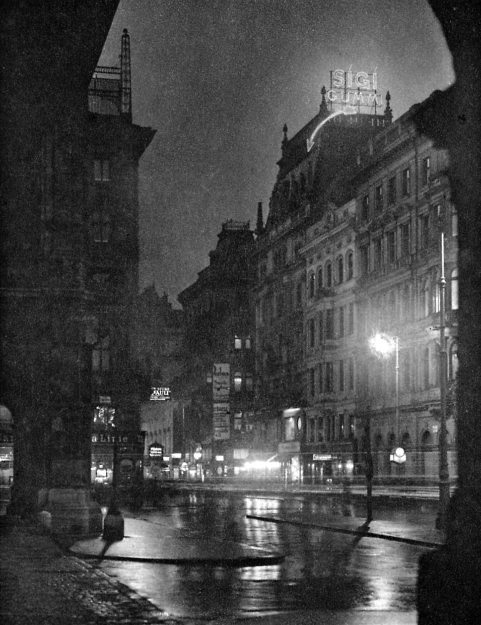 Kärntnerstraße om natten, Wien af Unbekannter Künstler