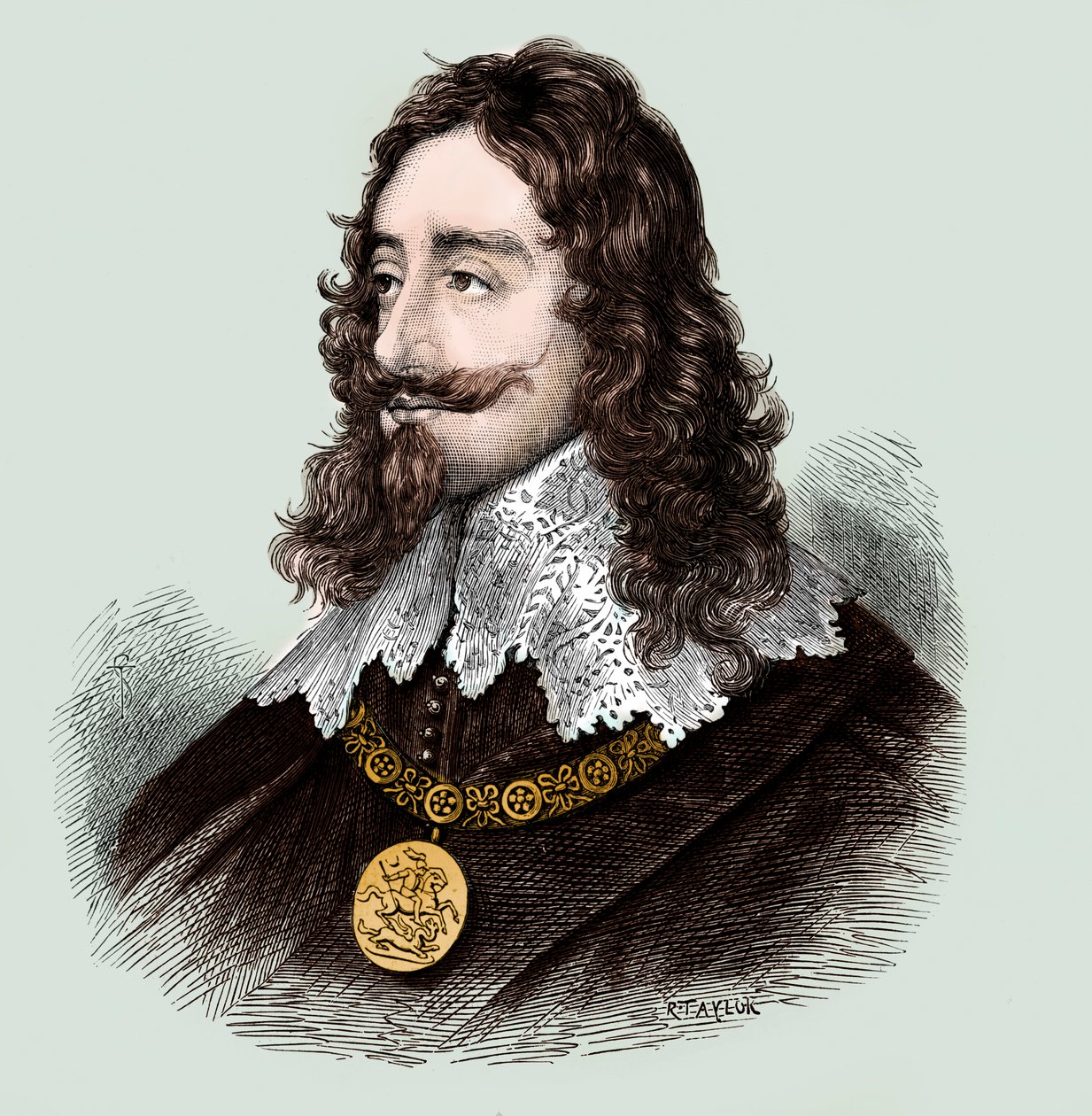 Kong Charles I af Unbekannter Künstler