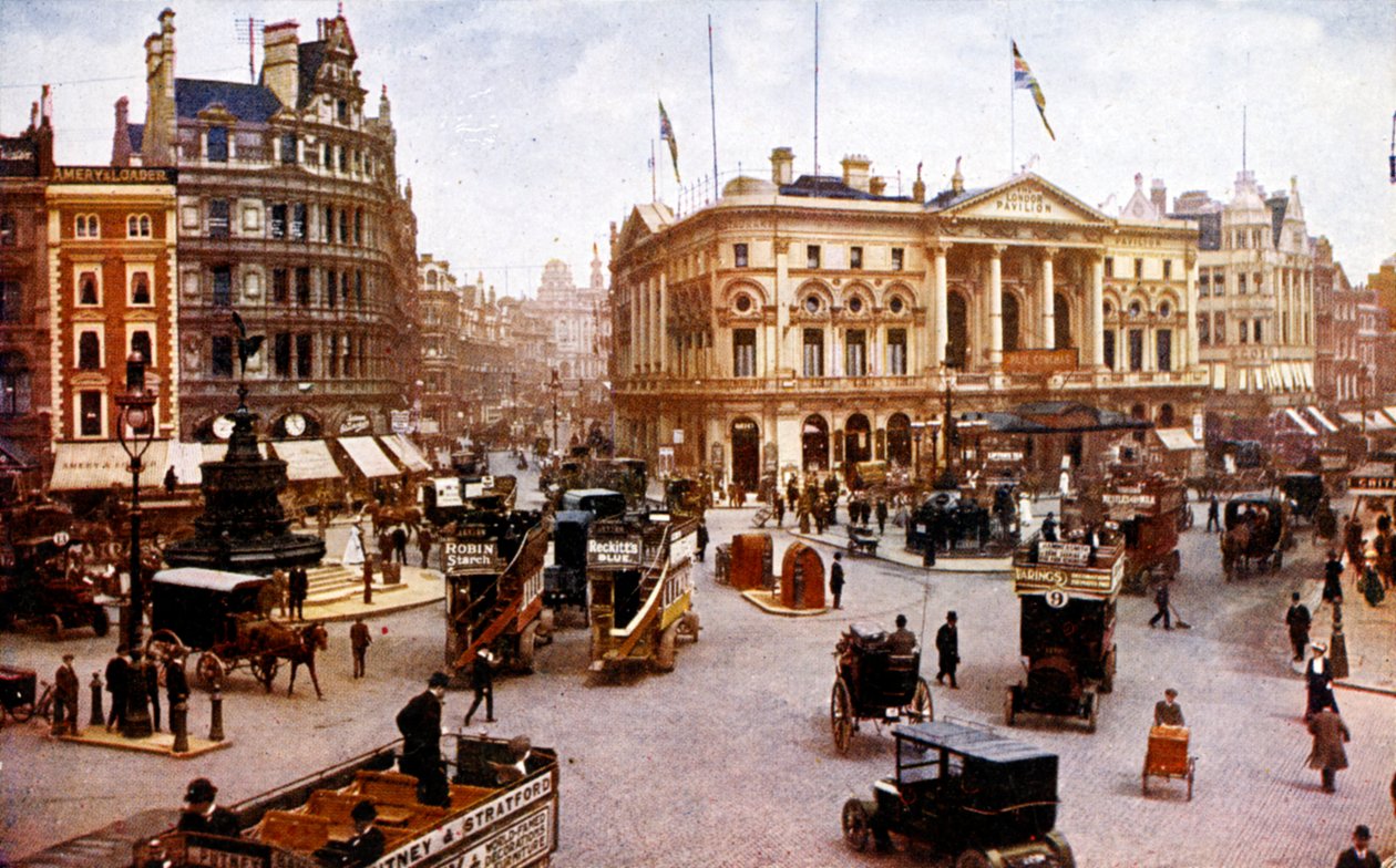 London - Piccadilly Circus, begyndelsen af 1900-tallet (postkort) af Unbekannter Künstler