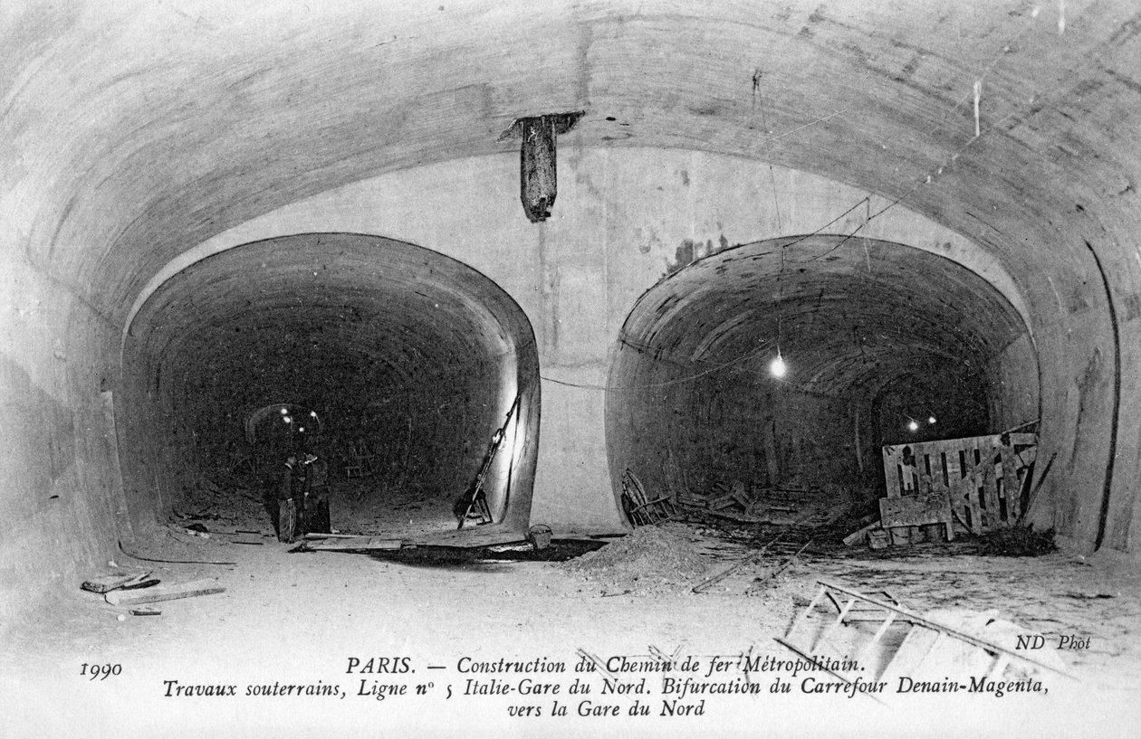 Paris Metro - konstruktion af undergrundsbane af Unbekannter Künstler