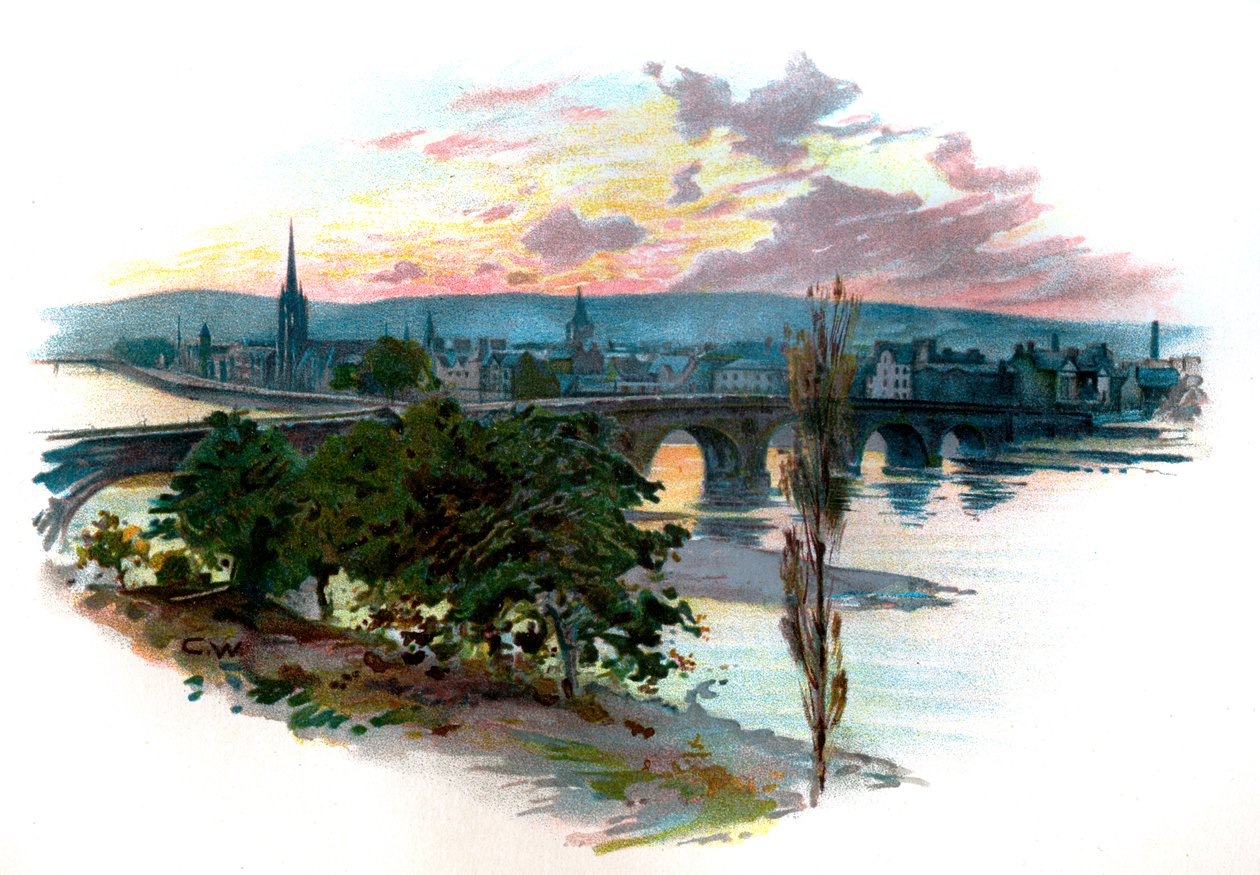 Perth fra Bridge End af Unbekannter Künstler