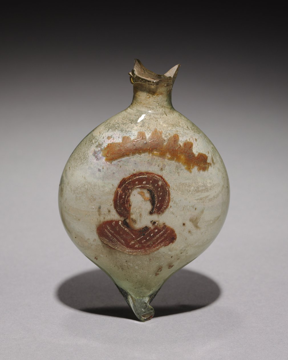 Pilgrimskolbe med næmmet figur, ca. 400-600 af Unbekannt