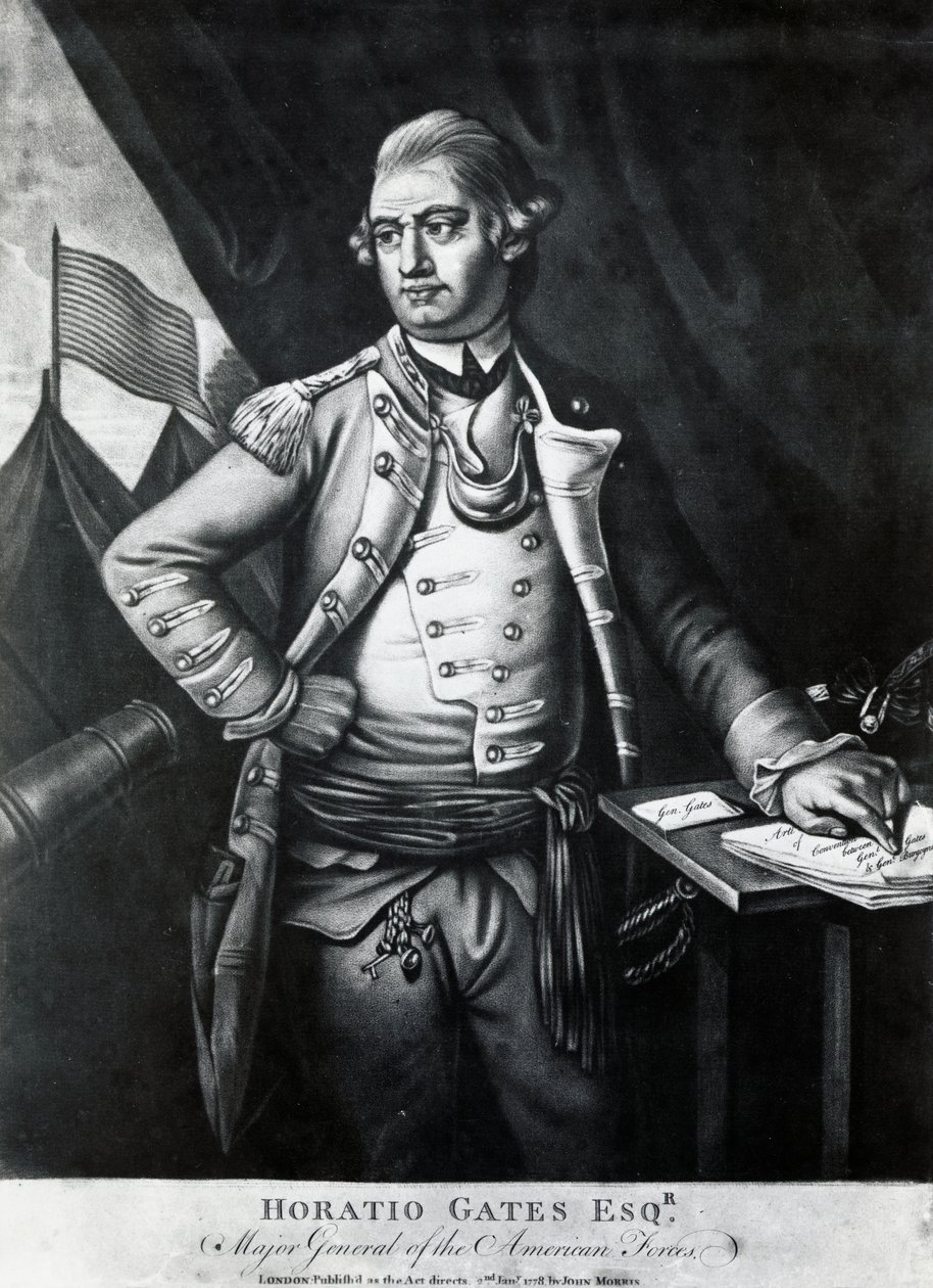 Portræt af Horatio Gates (gravering) af Unbekannt