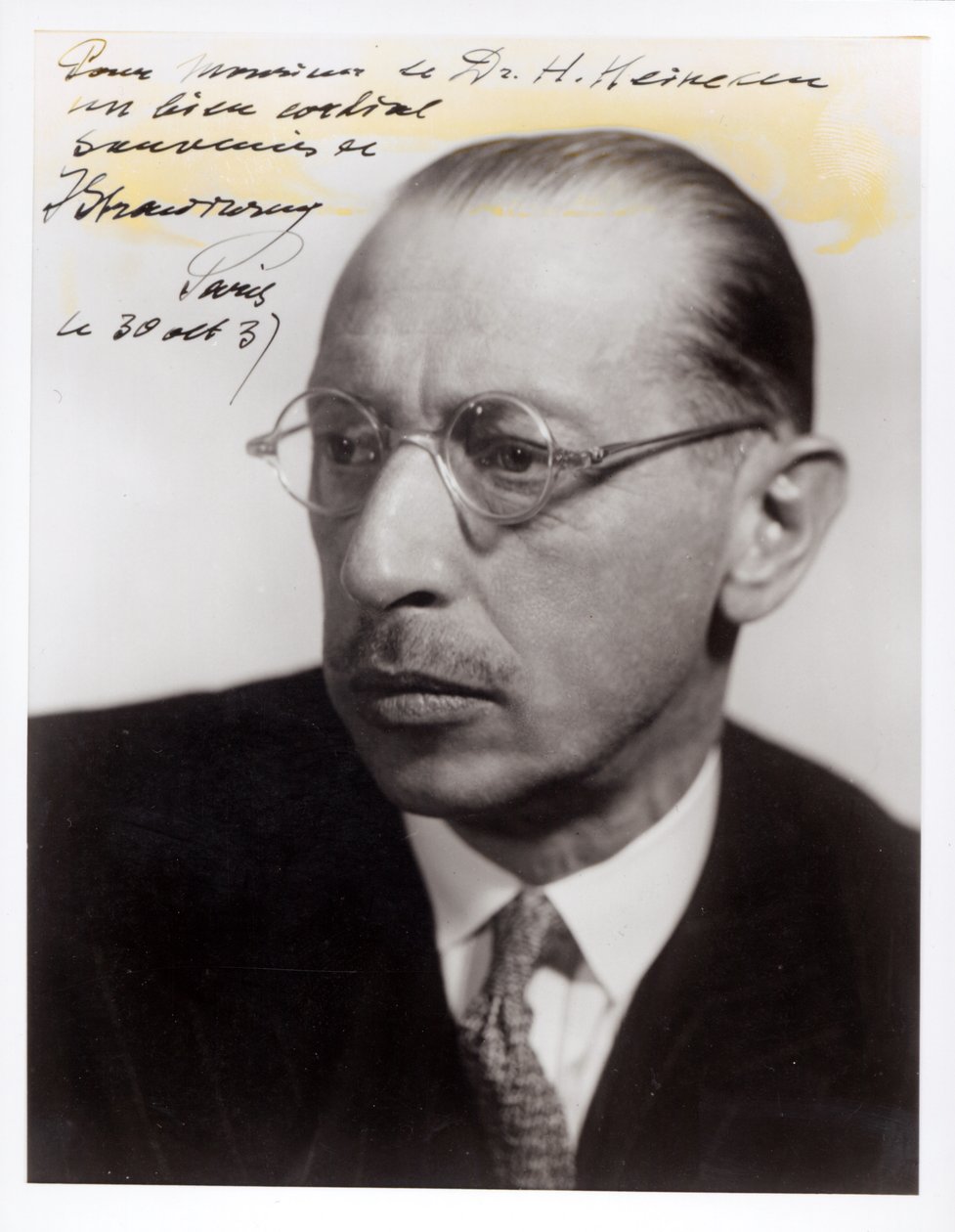 Portræt af Igor Stravinsky af Unbekannt