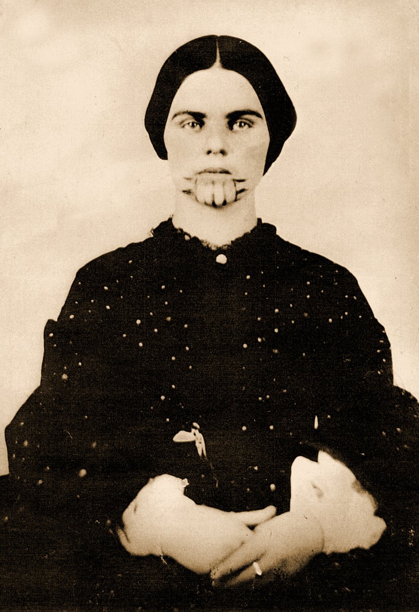 Portræt af Olive Oatman, ca. 1857 (foto) af Unbekannt