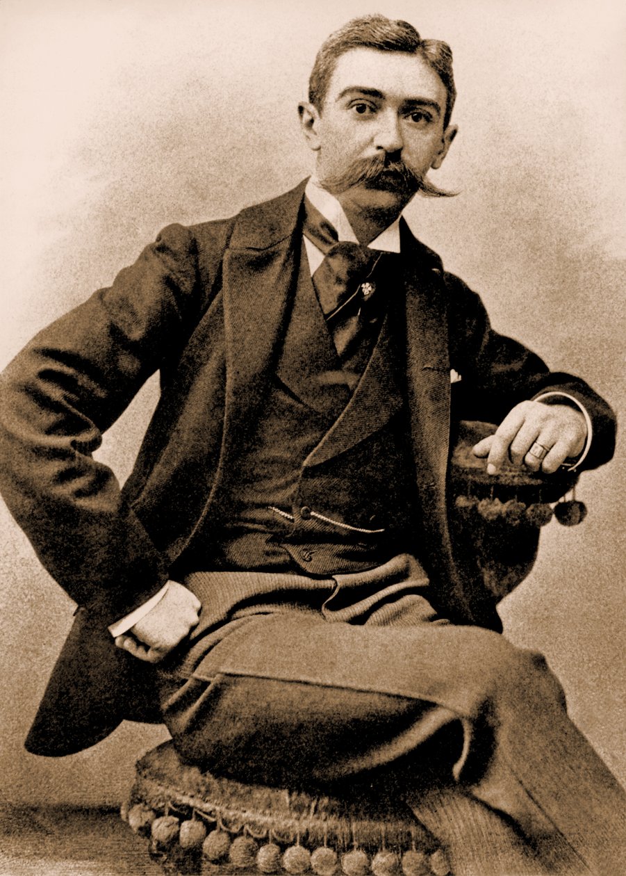 Portræt af Pierre de Coubertin (foto) af Juste Lisch