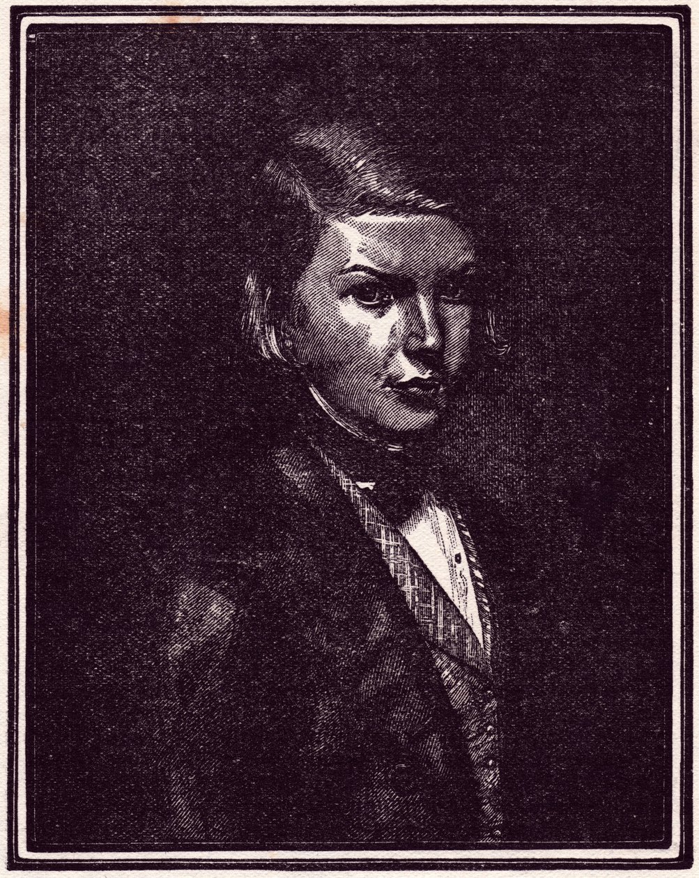 Portræt af Victor Hugo (kobberstik) af Unbekannter Künstler