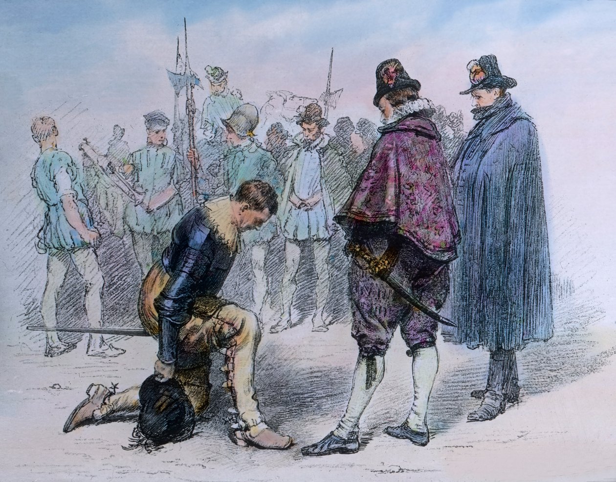Hyldest til den svenske kong Gustav Adolf af Unbekannter Künstler