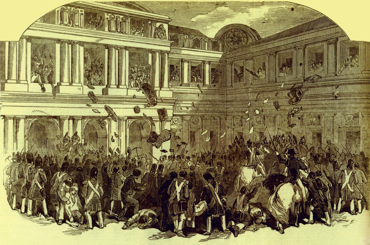 Revolutionen i Paris februar 1848 (print) af Unbekannter Künstler