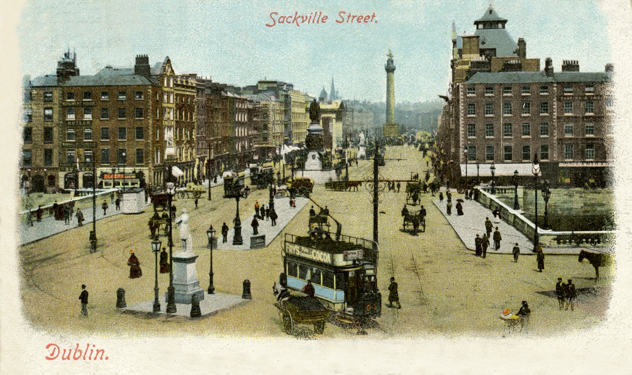 Sackville Street, Dublin af Unbekannter Künstler