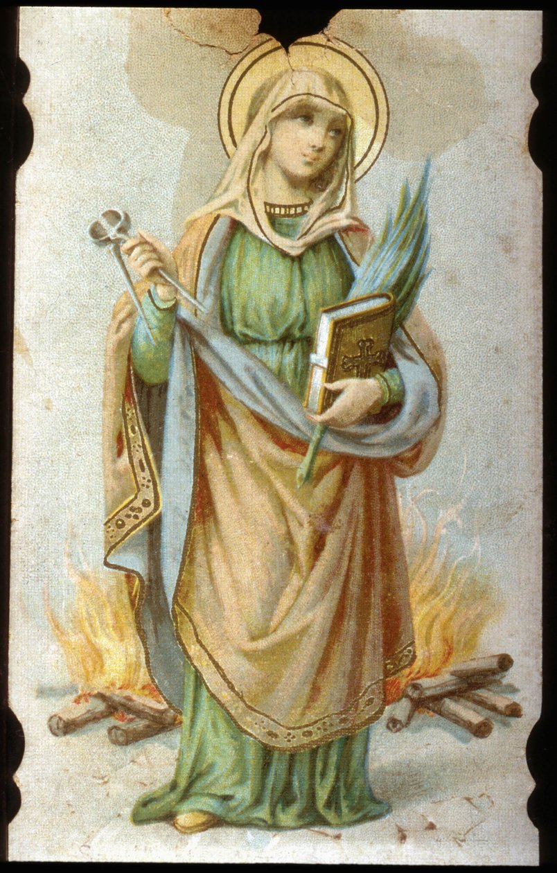 Sainte Appoline, kromolitografisk karton af Unbekannter Künstler