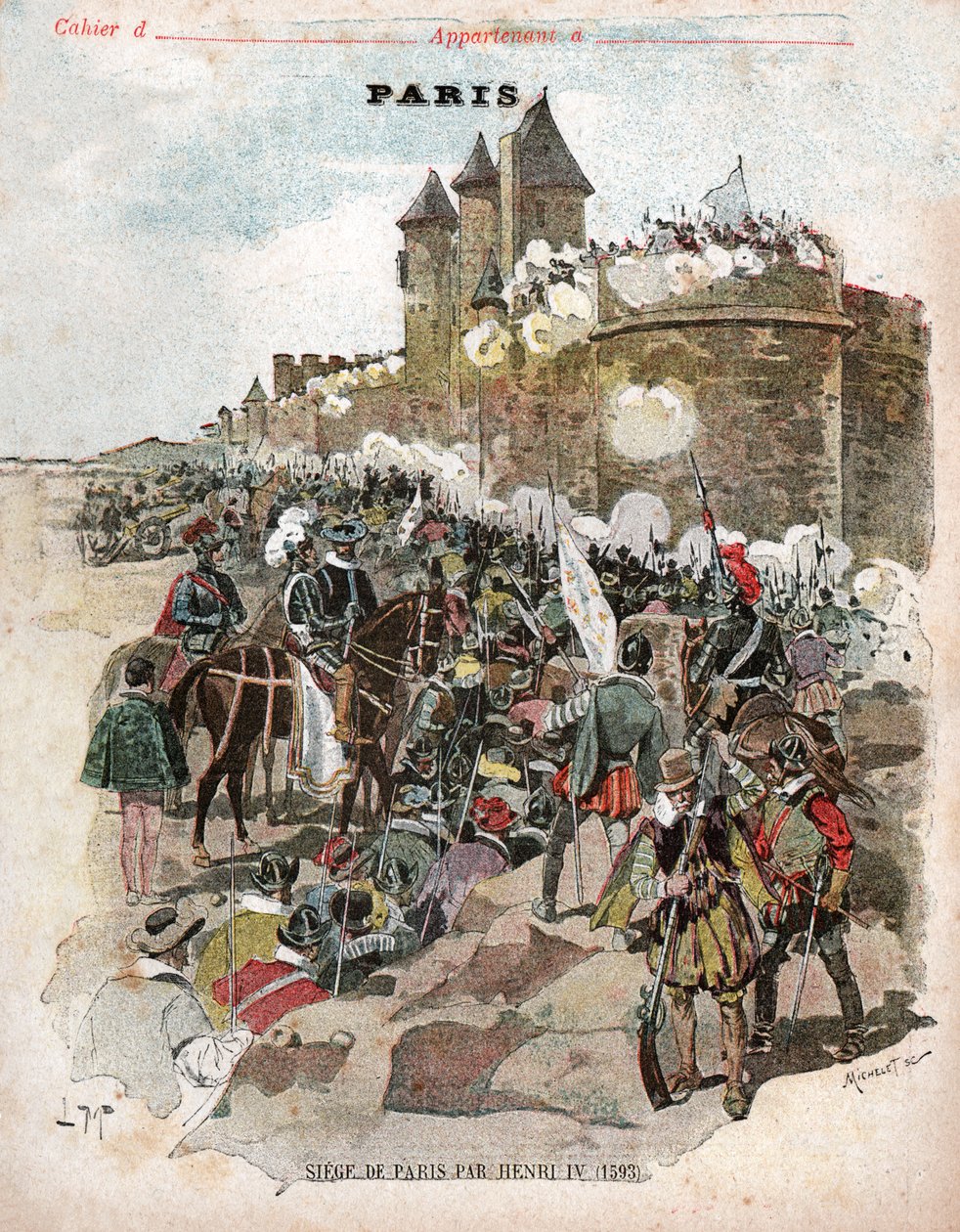 Belejringen af Paris. Belejringen af Paris. af Unbekannter Künstler