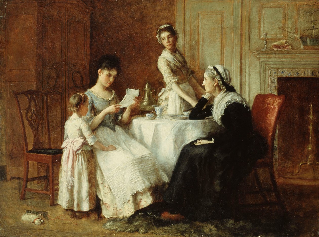 Det længe ventede brev, 1890 af Unbekannt