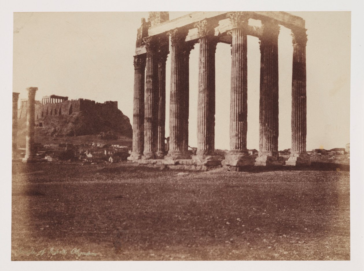 Jupiter Olympius-templet, ca 1849 af Unbekannt