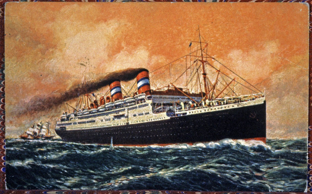 Linjeskibet Conte Grande, ca. 1930 (illustration) af Unbekannter Künstler