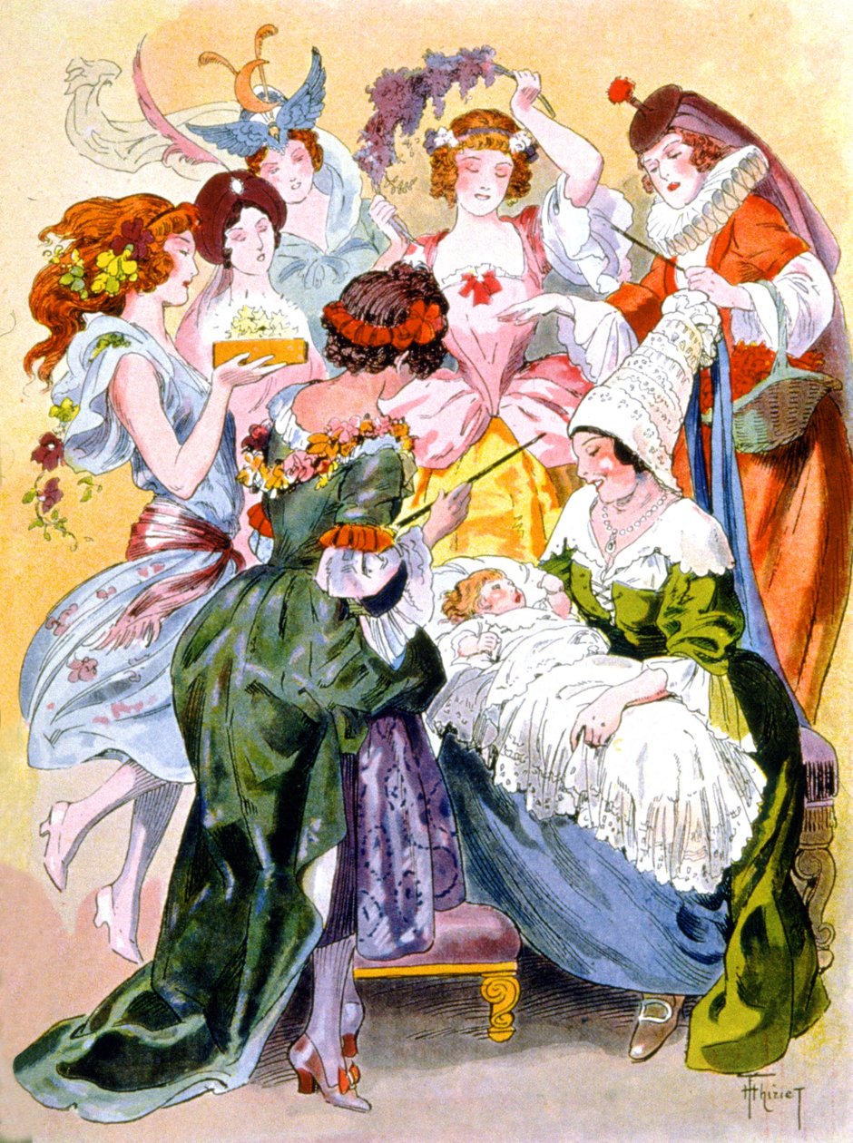 Tornerose, ca. 1910-1920 (illustration) af Unbekannter Künstler