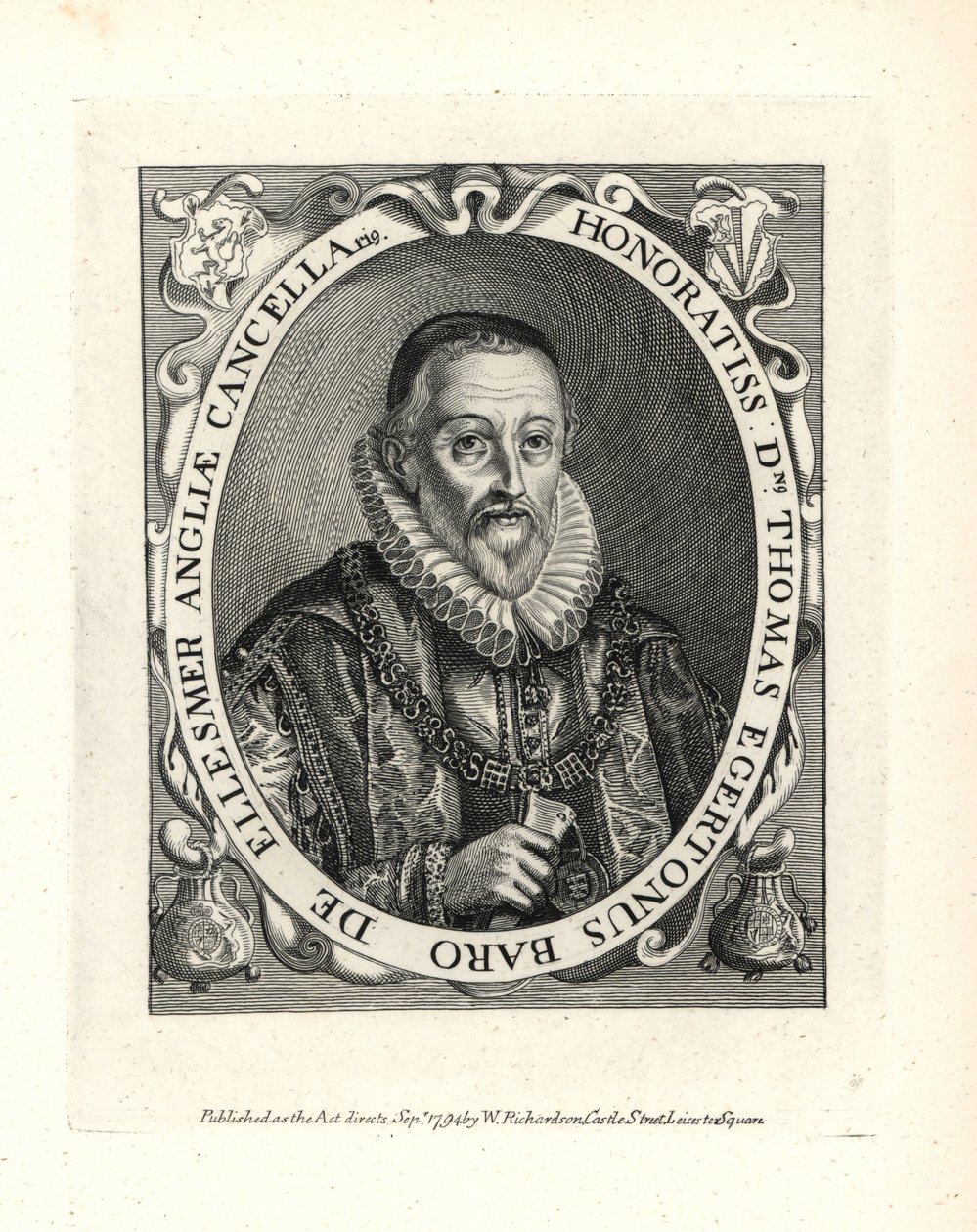 Thomas Egerton (1540-1617) af Unbekannter Künstler