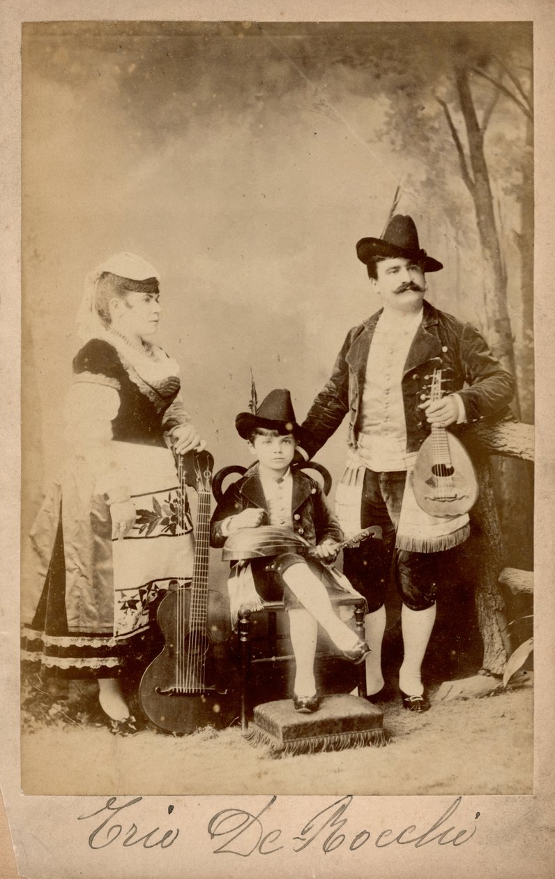 Bocchi Trio, Lombardiet, ca. 1880 (s/h-billede) af Unbekannter Künstler
