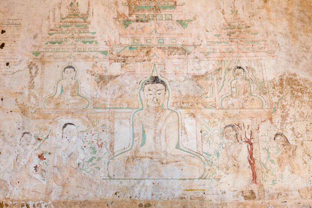 Vægmaleri, Sulamani Pahto, Bagan (foto) af Unbekannter Künstler