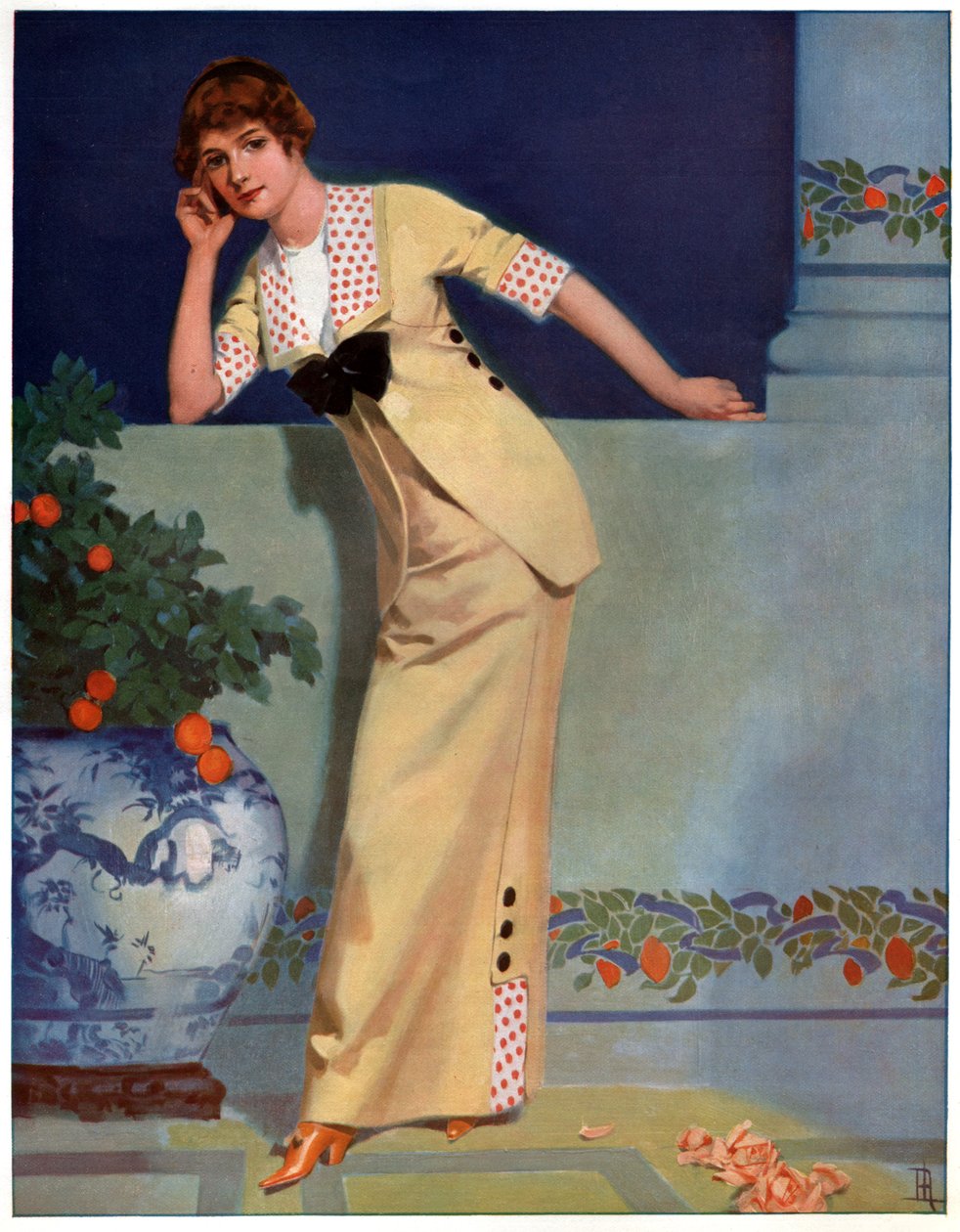 Kvinde i 2700. (Illustration, ca. 1910) af Unbekannter Künstler
