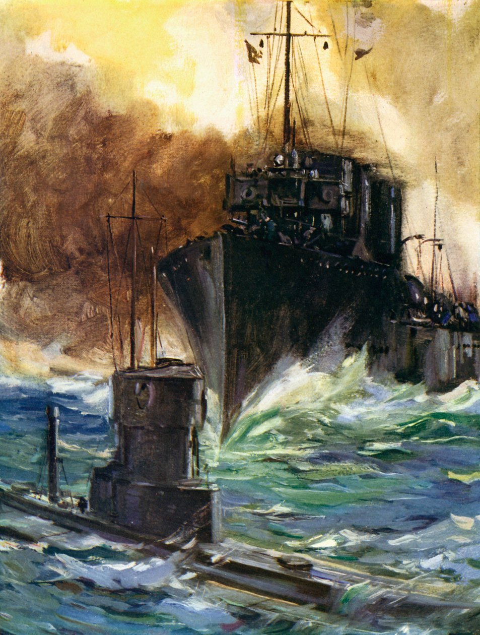 Første Verdenskrig - H.M.S. Badger af Unbekannter Künstler
