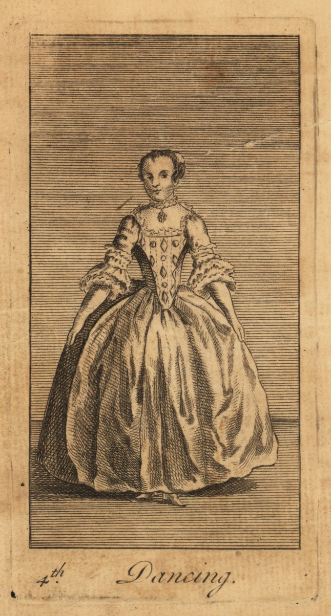 Ung dame danser i et værelse af Unbekannt