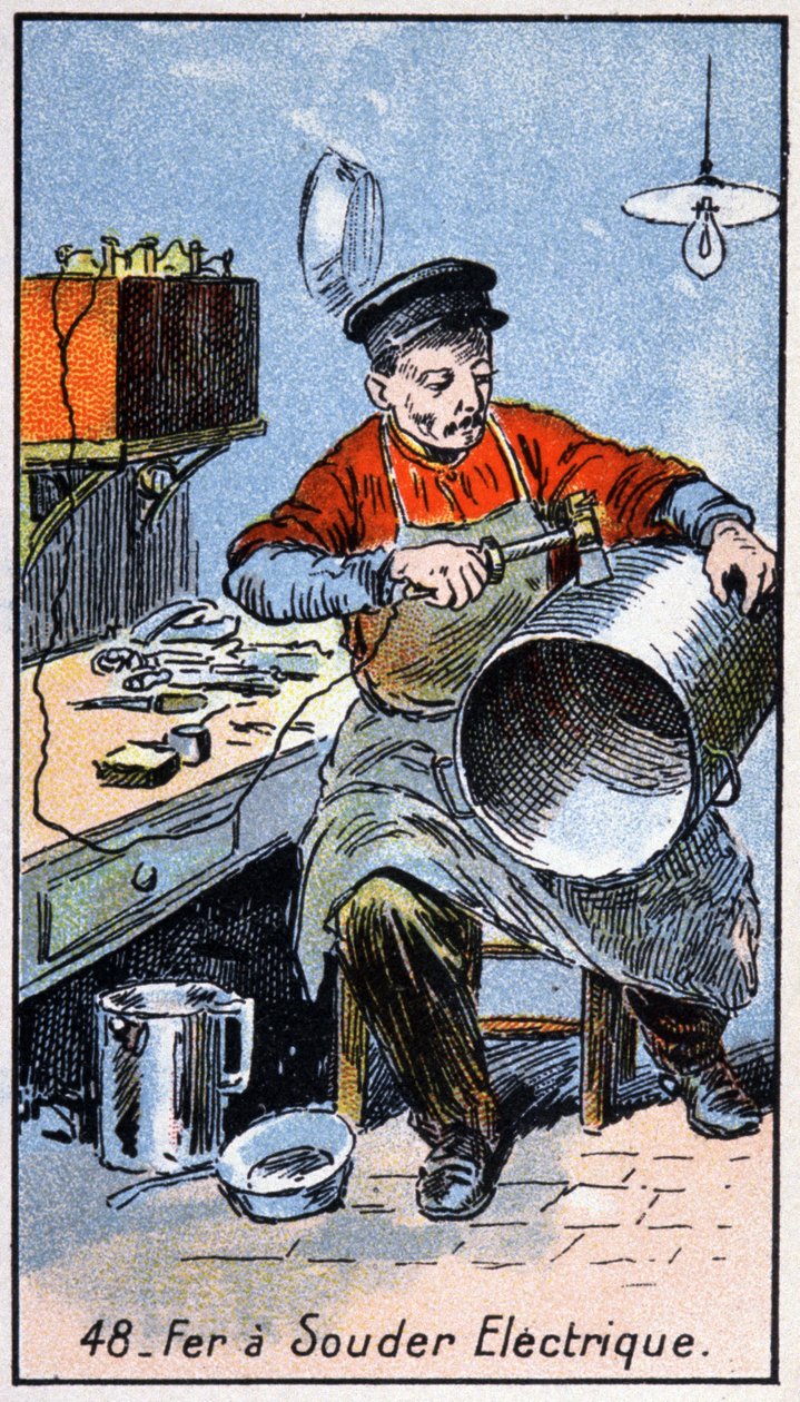elektrisk loddekolbe, begyndelsen af det 20. århundrede (illustration) af Unbekannter Künstler