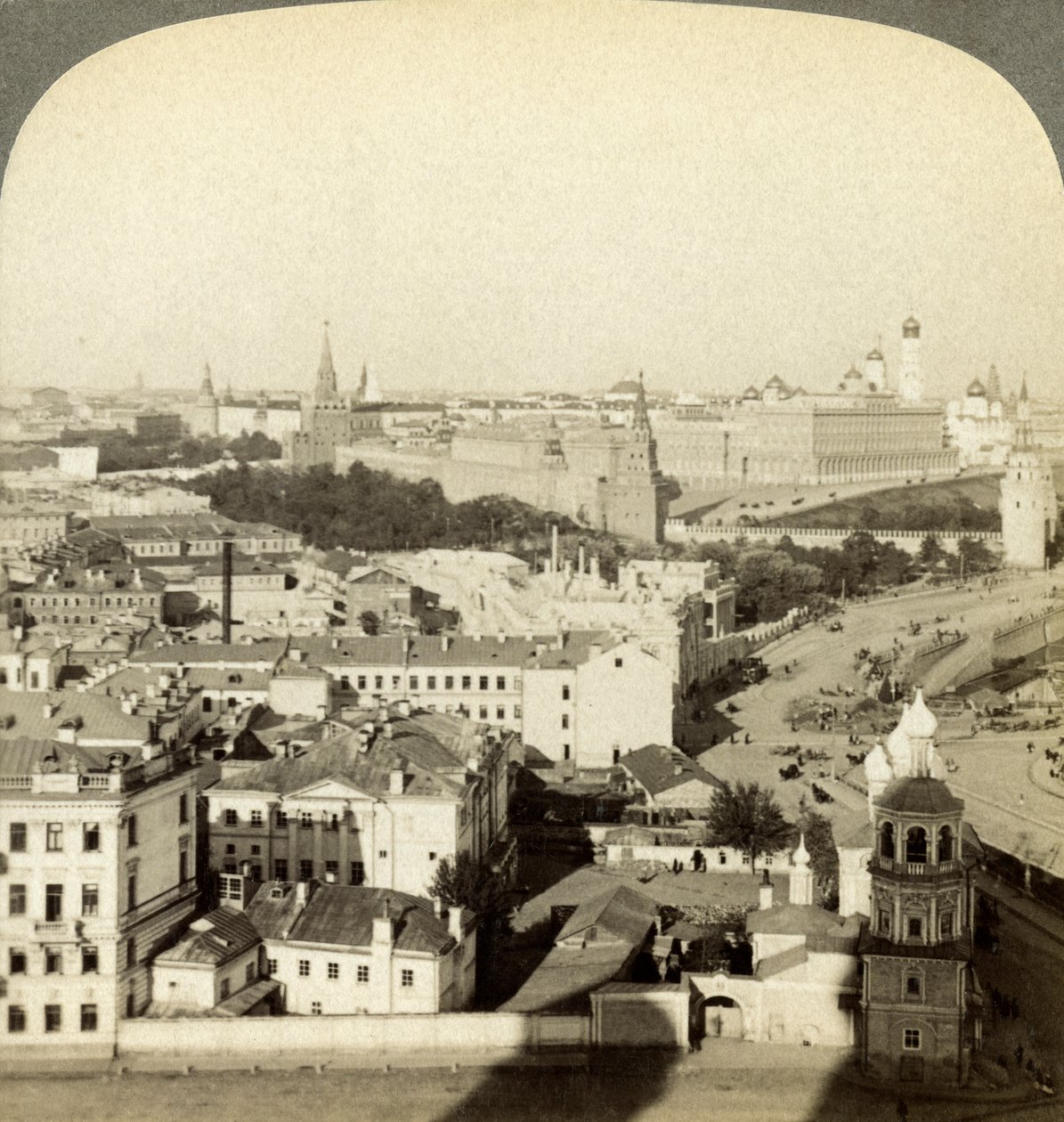 Kremlmuren, Moskva, Rusland. af Underwood and Underwood