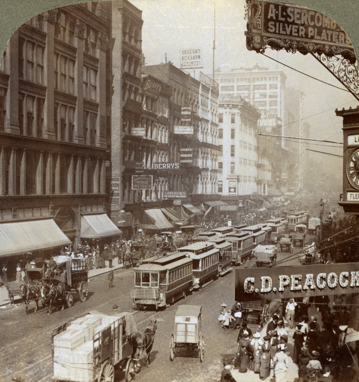 State Street, Chicago, Illinois, USA, 1908 af Underwood and Underwood