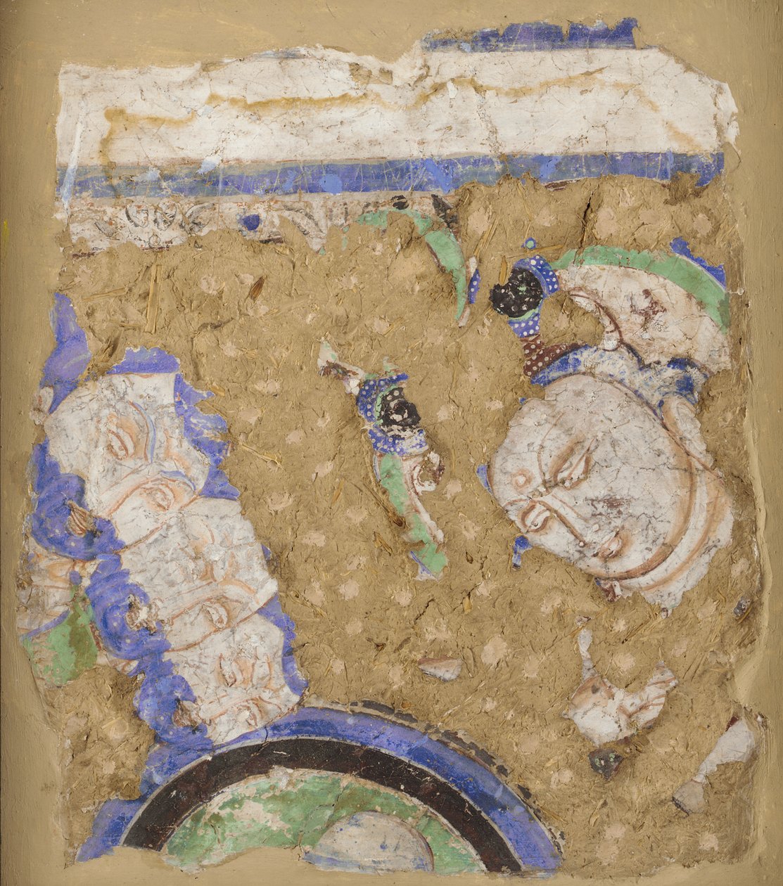 Bodhisattvaer og munke, fra hule 224 af Unidentified