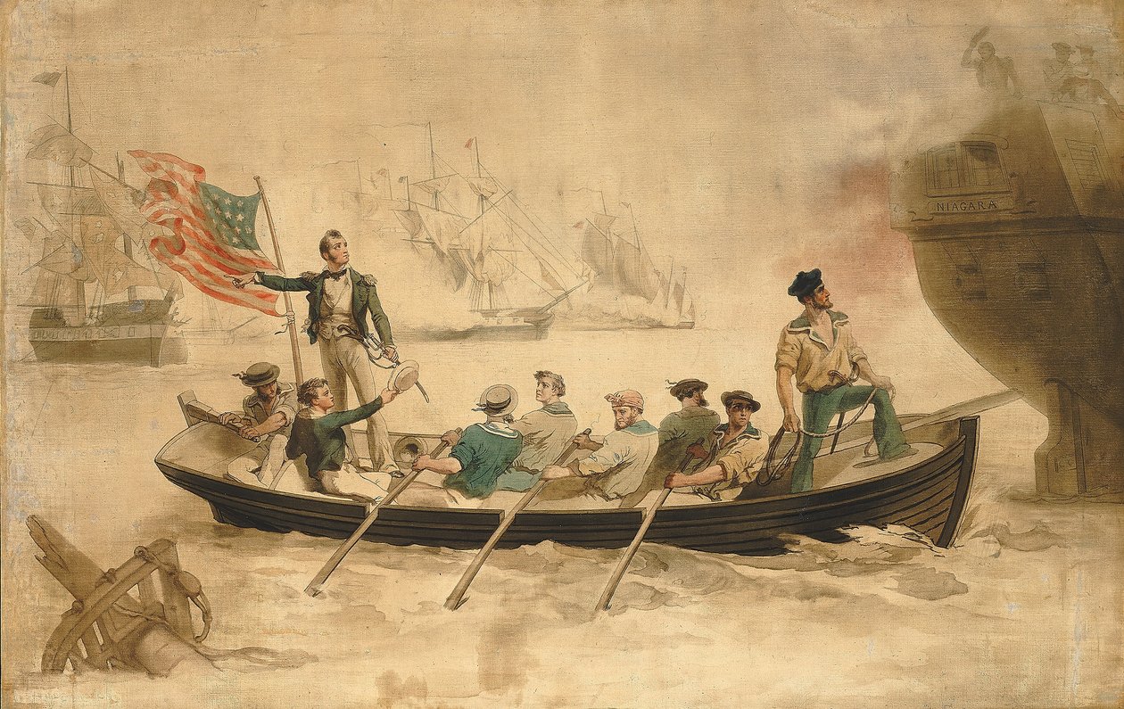 Perry overfører sit flag til Niagara af Unidentified