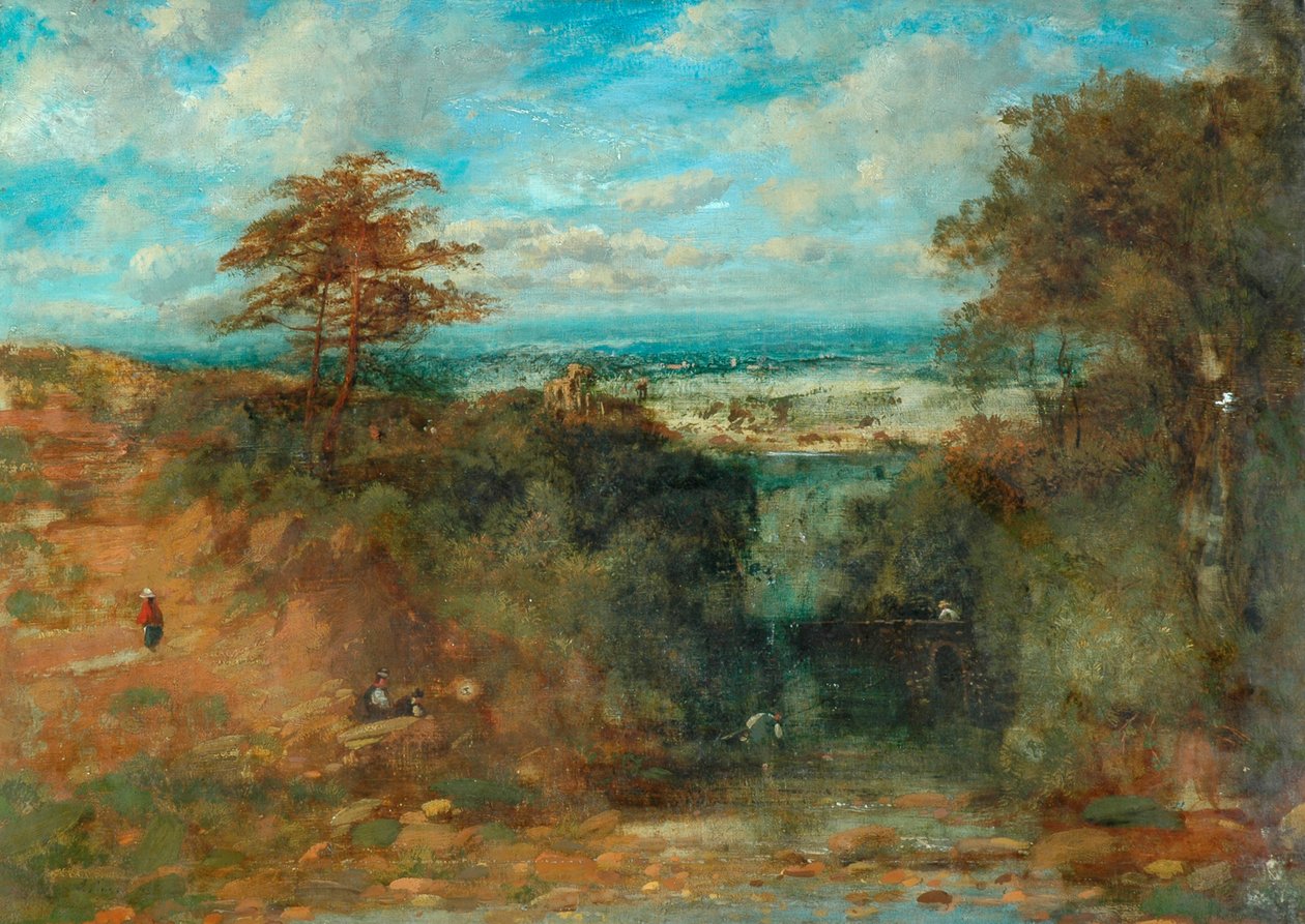 Landlig scene, ca. 1837 af Unknown