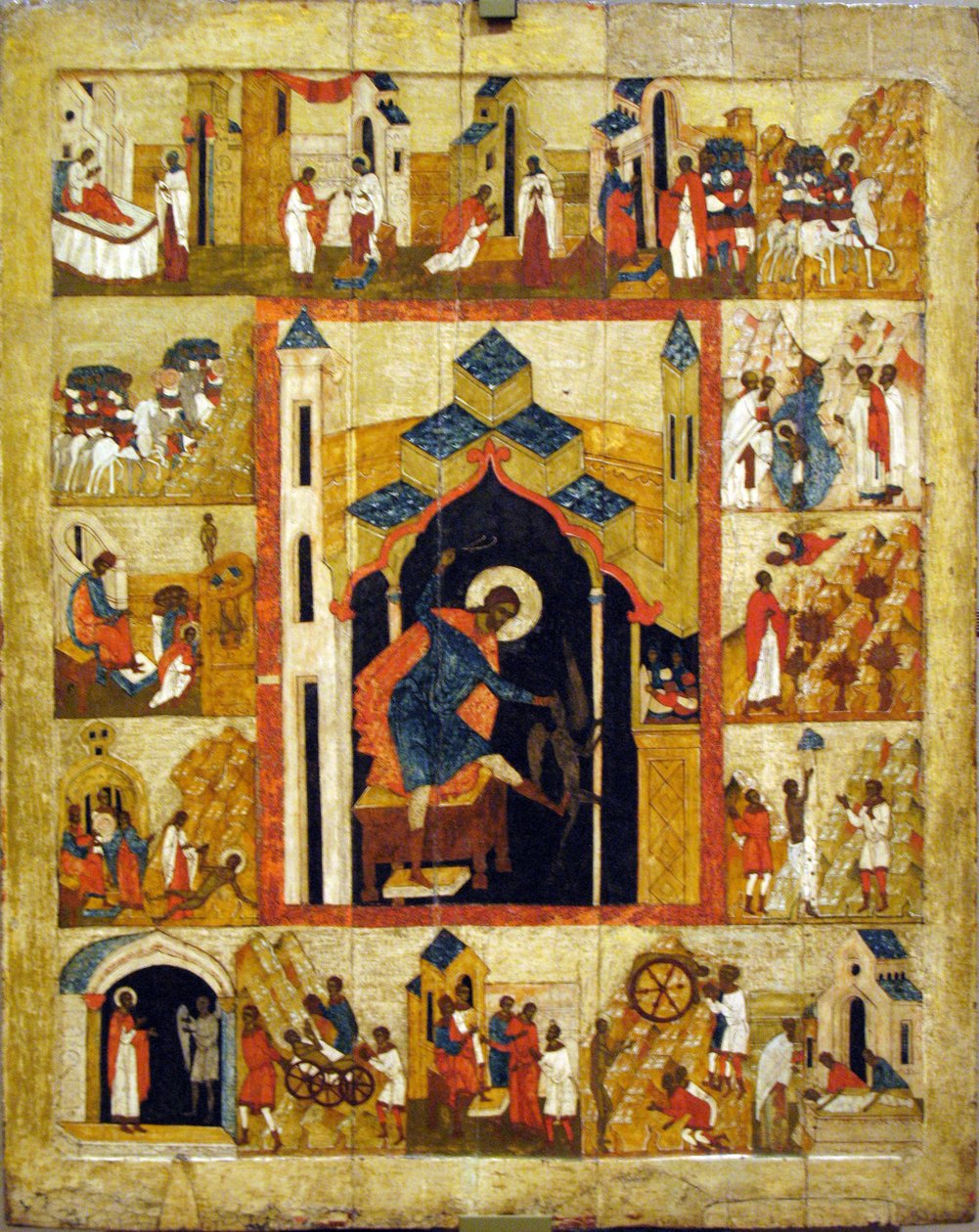 St. Nicetas eksorcisten med scenerne i hans liv af Unknown