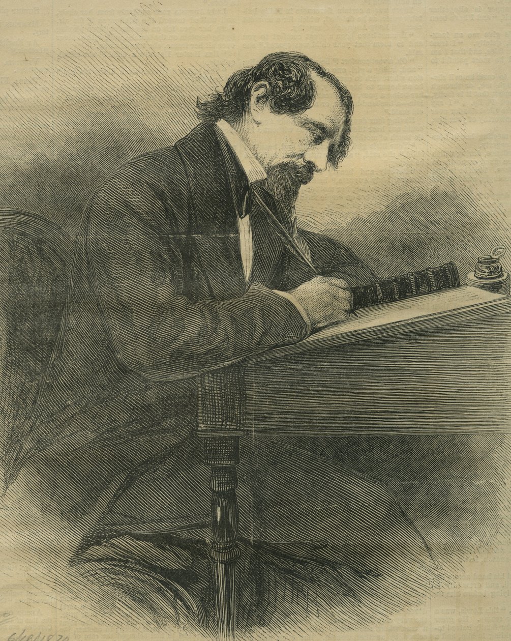 The Late Charles Dickens, ca. 1870 af Unbekannt Unbekannt