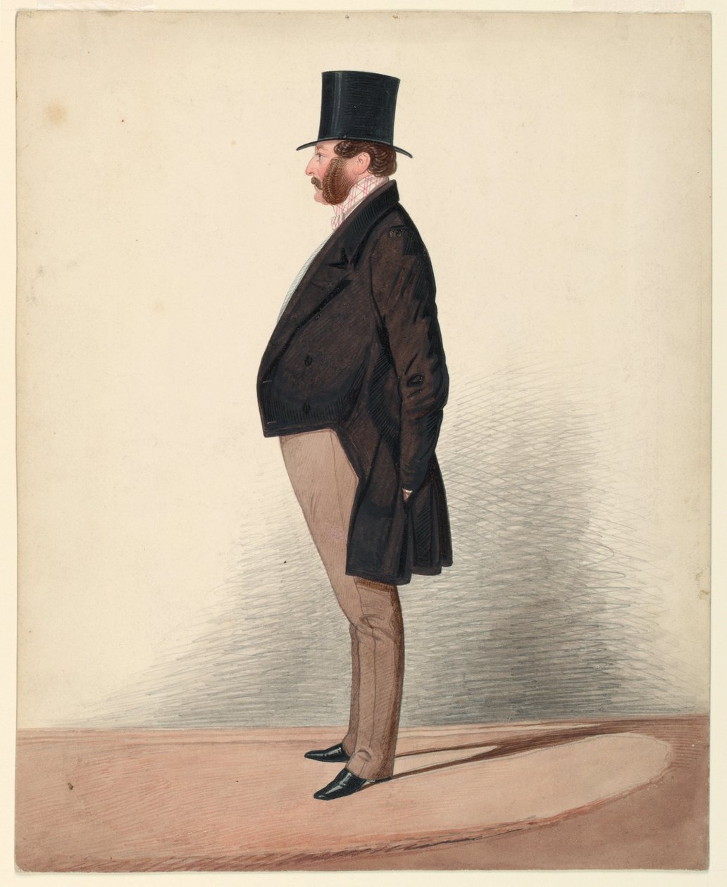 Tegning, portræt af uidentificeret mand, 1870–80 af Unknown