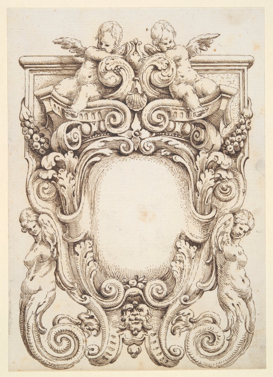 Cartouche design af Unknown