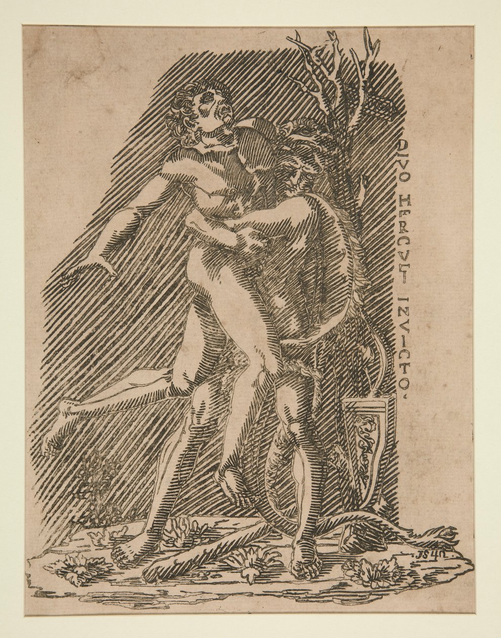 Hercules og Antaeus af Unknown