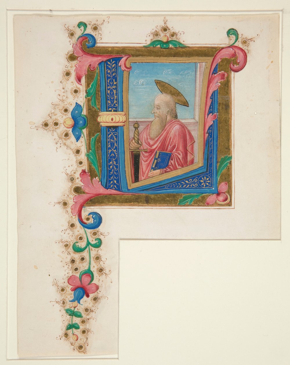 Initial L, med en helgen indeni af Unknown