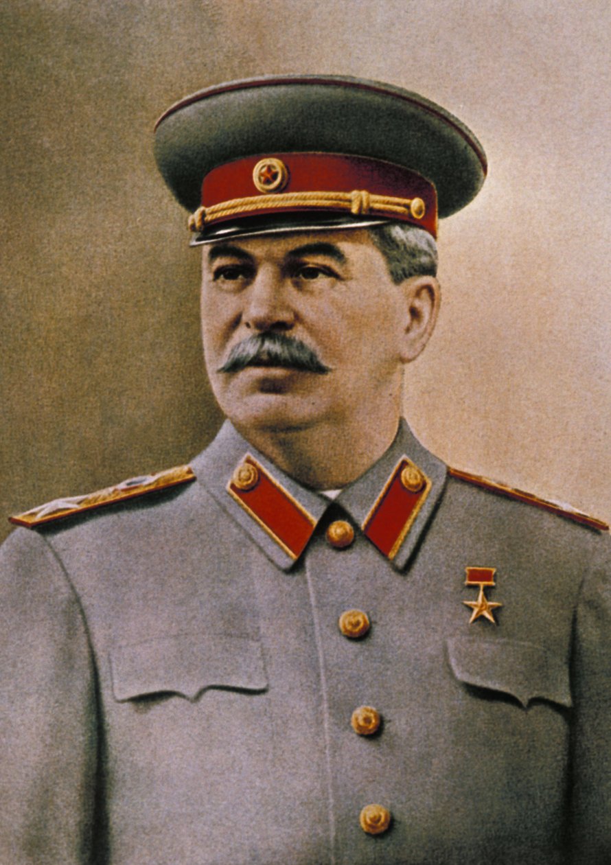Portræt af Joseph Stalin (1879 - 1953). af Unknown