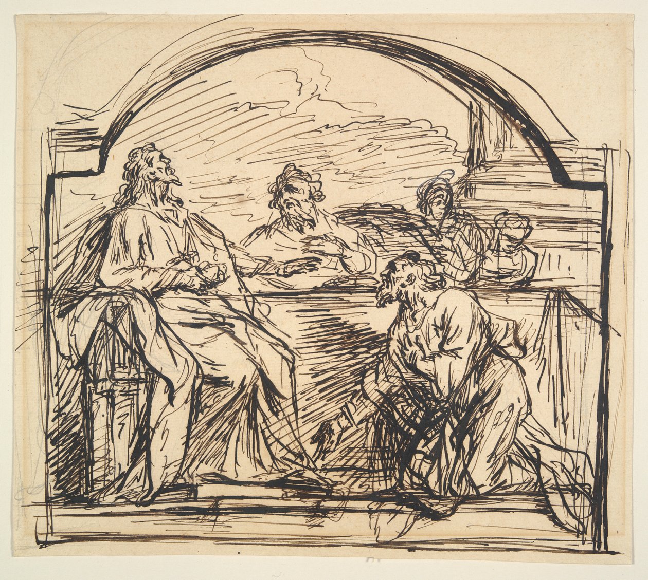 Aftensmad i Emmaus af Unknown