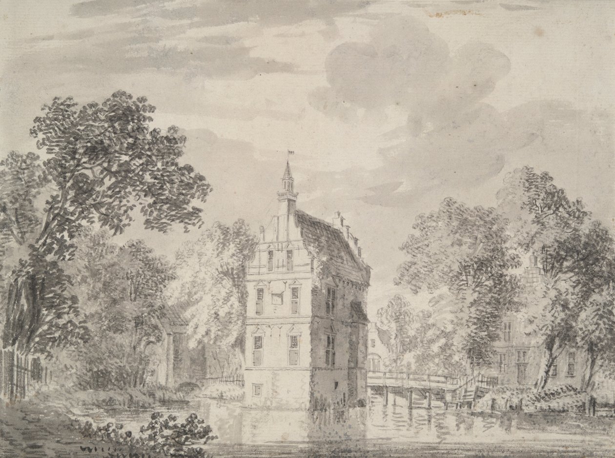 Udsigt over Crayestein Castle, Holland af Unknown